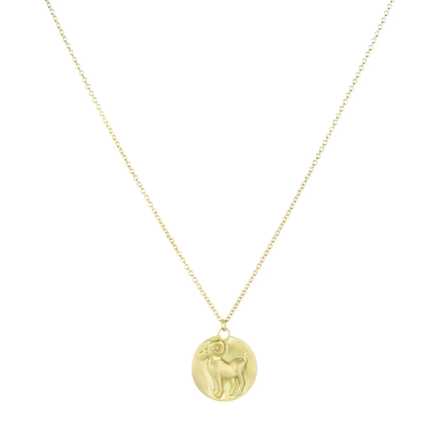 18k Aries Zodiac Pendant