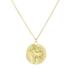 18k Aries Zodiac Pendant