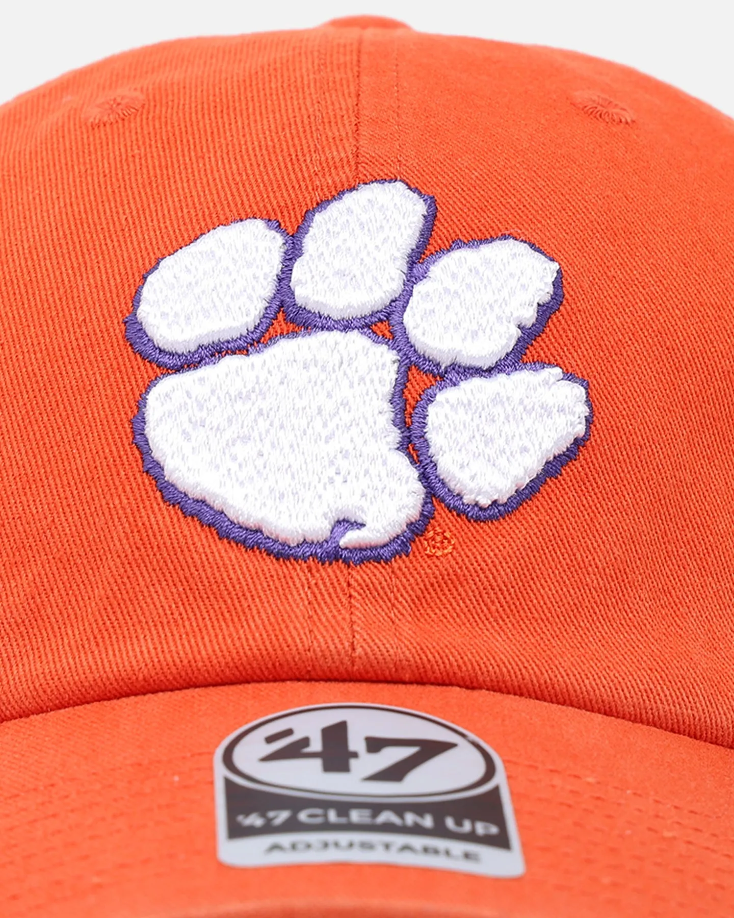 47 Brand Clemson Tigers Clean Up Strapback Orange.