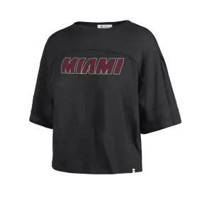 '47 Brand Miami HEAT Women's Crop Tee, Wordmark design, Miami HEAT Clothing