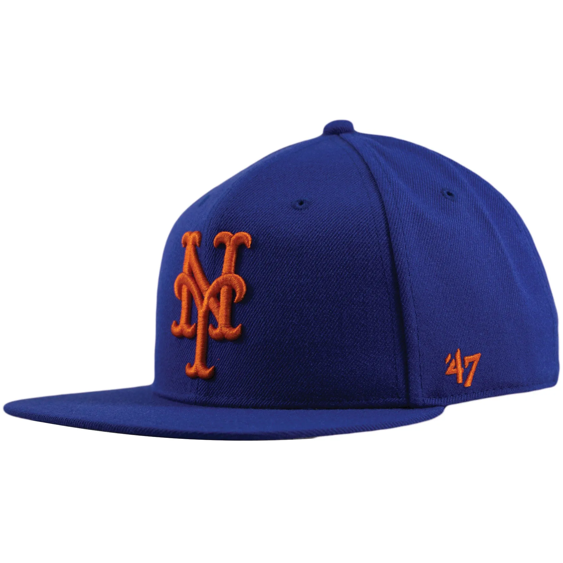 47 BRAND, New York Mets, Sure Shot, Snapback Hat, Blue, OSFM