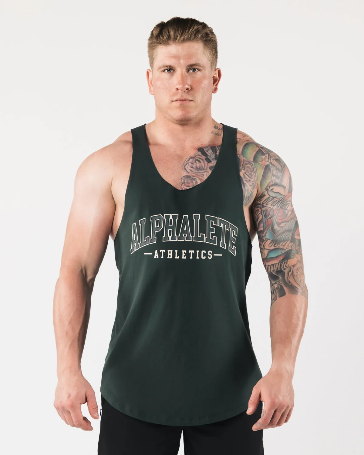 AA Raw Cut Tank - Evergreen