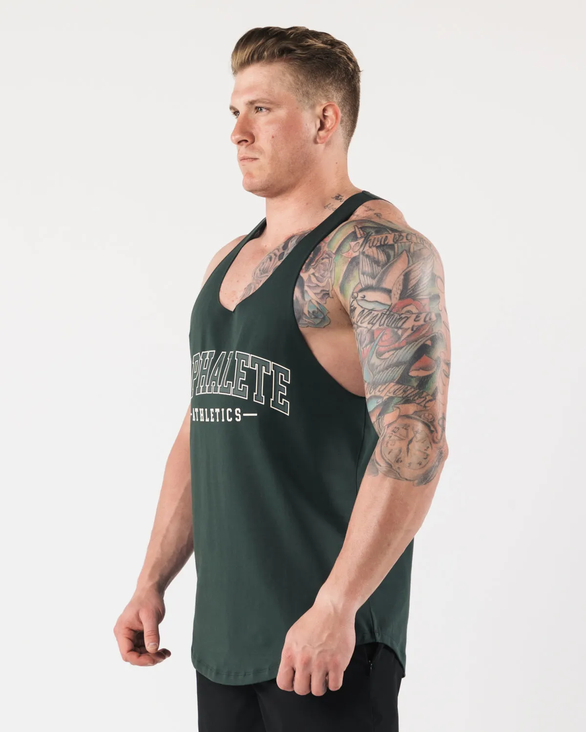 AA Raw Cut Tank - Evergreen