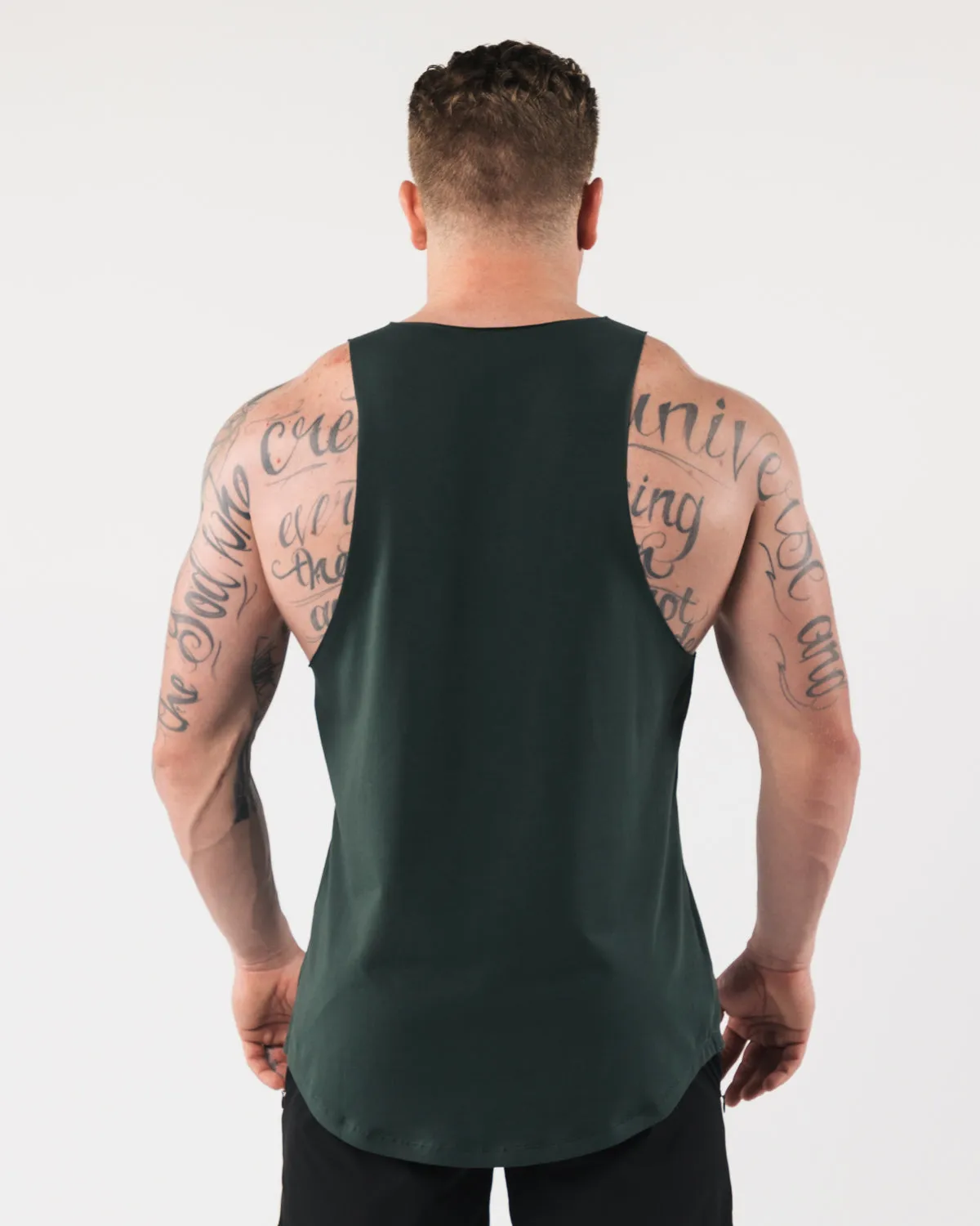 AA Raw Cut Tank - Evergreen