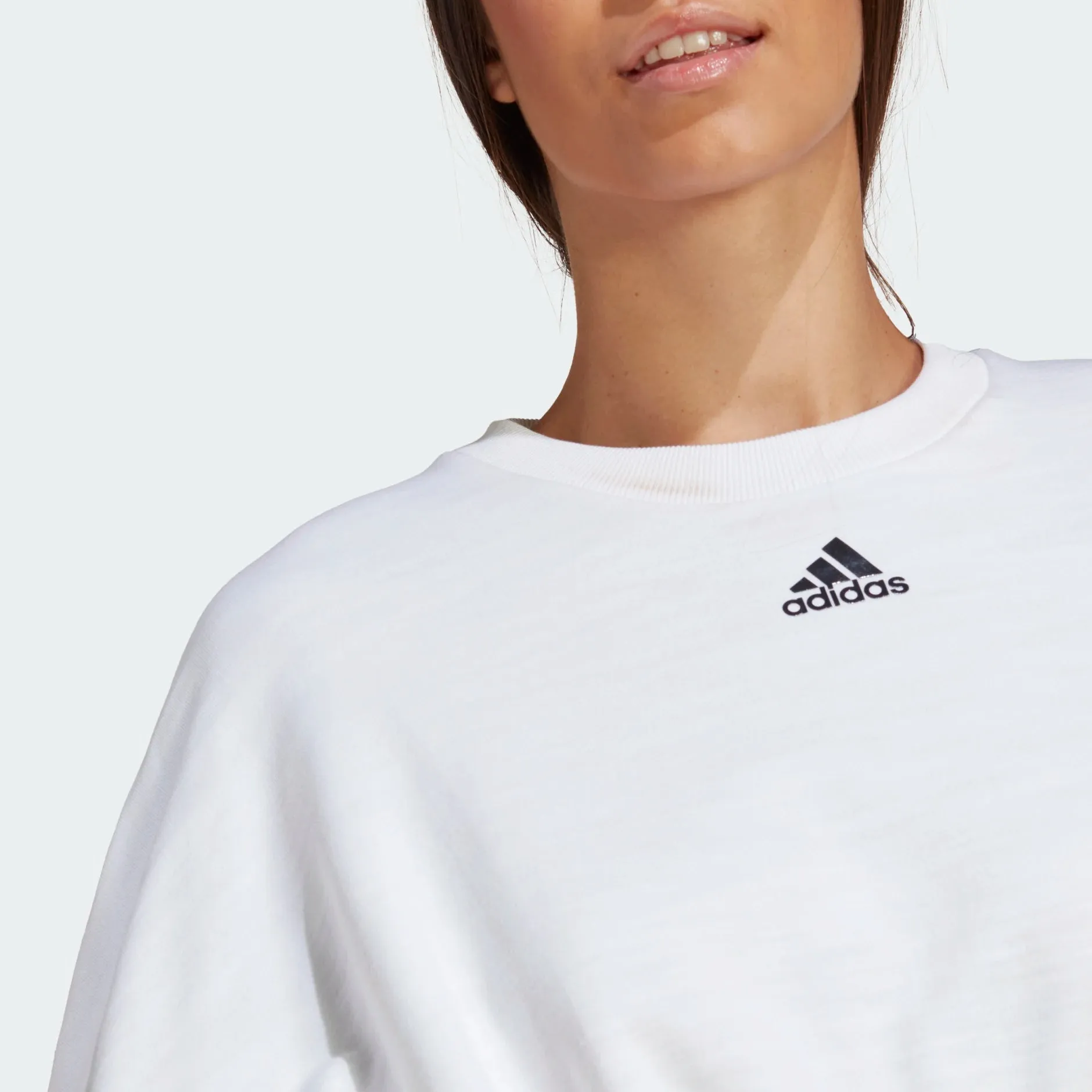 Adidas Dance Crop Sweater - White / White