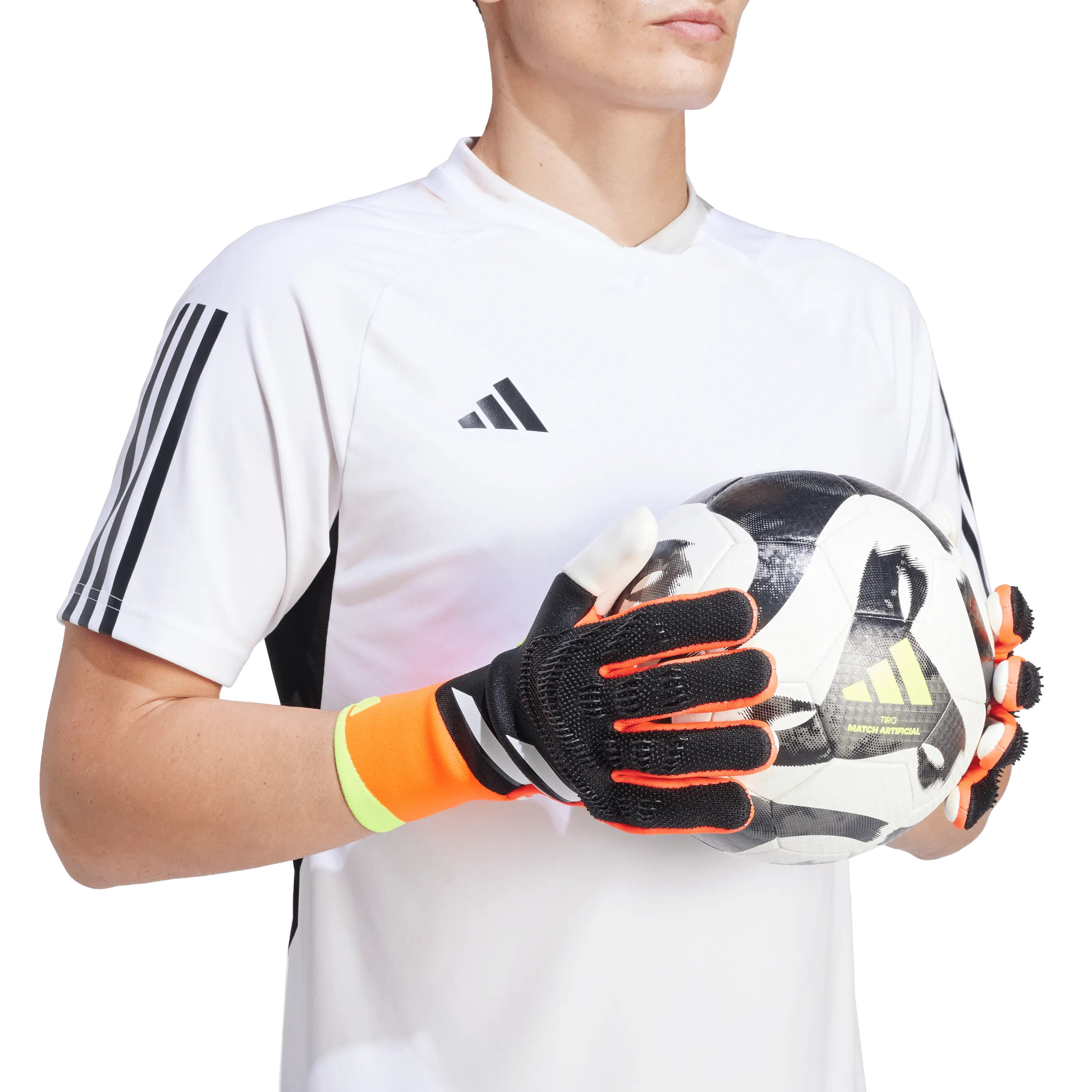 Adidas Goalkeeper Gloves - Predator Pro (Black/Solar Red/Yellow)