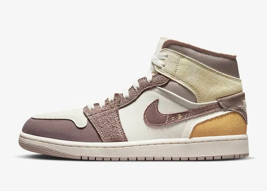 Air Jordan 1 Mid SE Craft Taupe Haze Sail Fossil Stone Celestial Gold DM9652-102