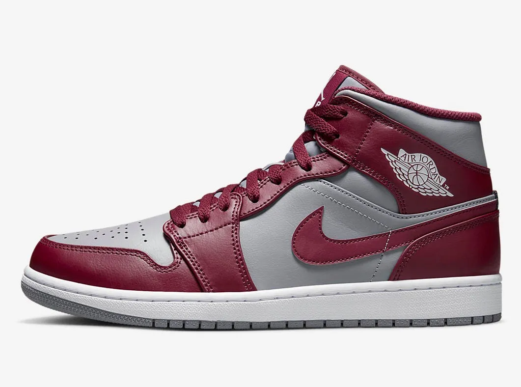 Air Jordan 1 Mid Team Red Grey White DQ8426-615