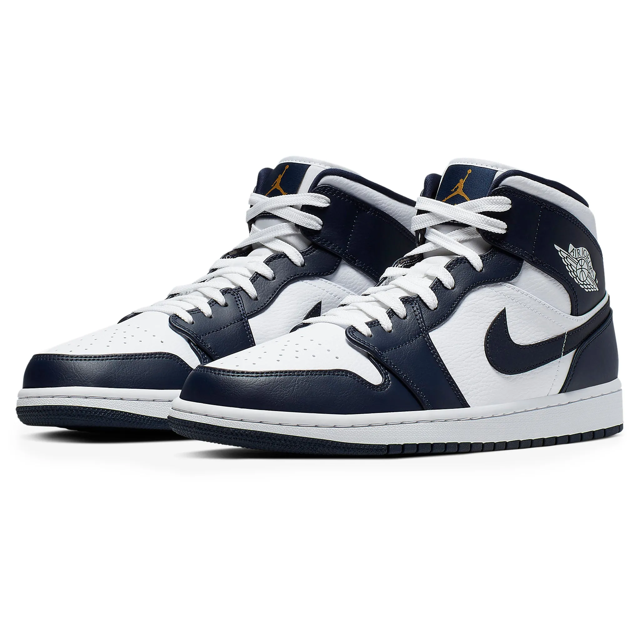 Air Jordan 1 Mid White Gold Obsidian