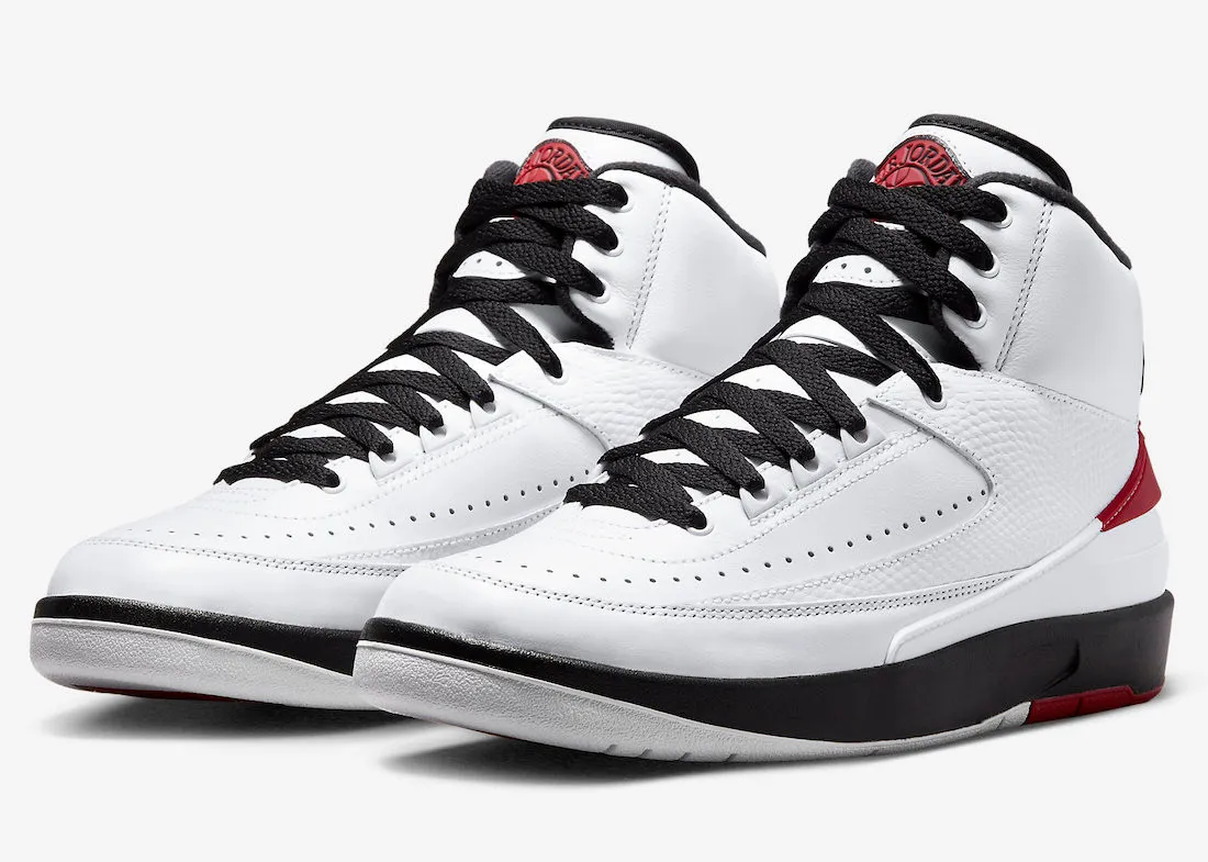 Air Jordan 2 Retro OG Chicago White Varsity Red Black DX2454-106