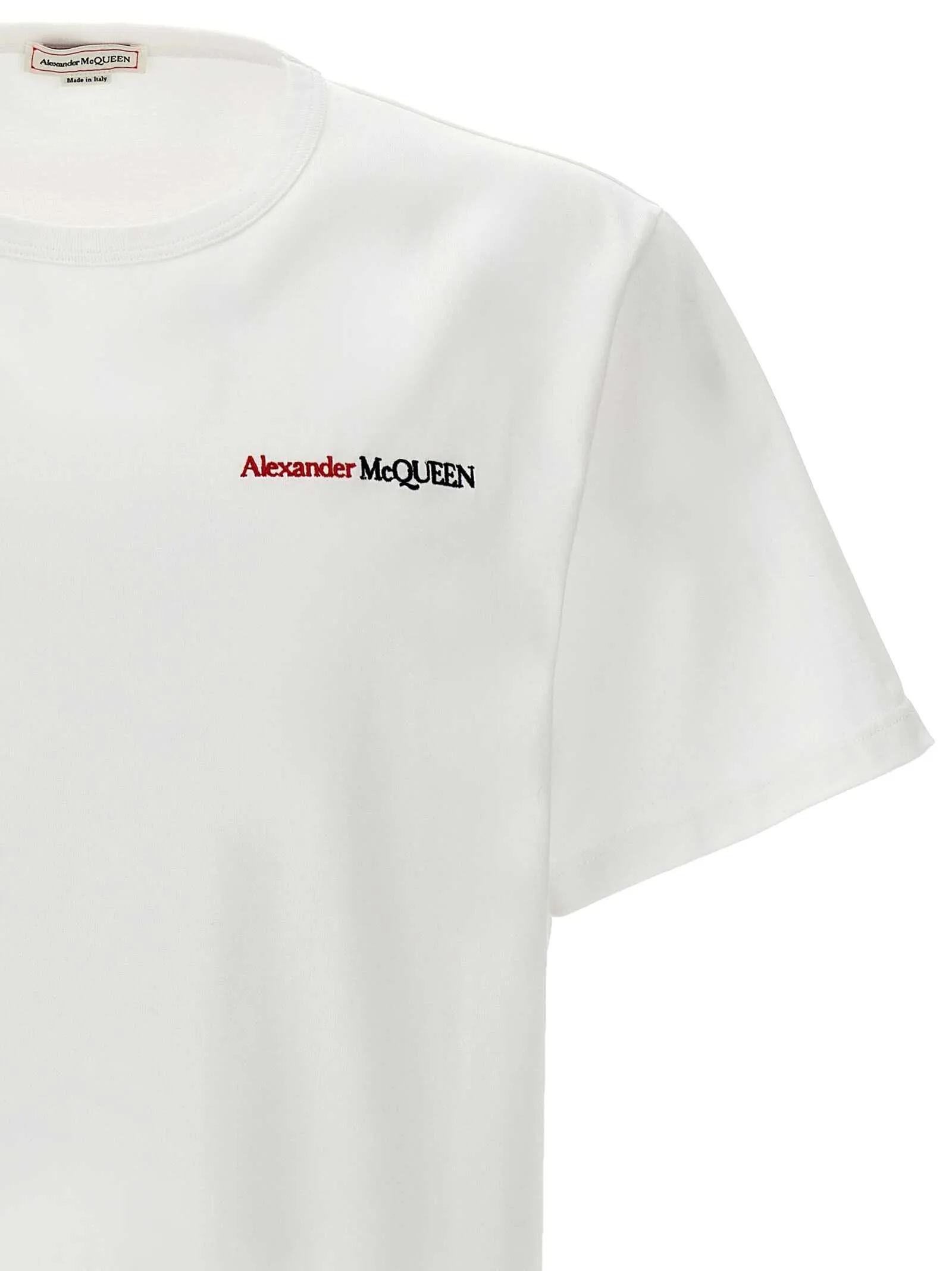 alexander mcqueen | White logo embroidery t-shirt by Alexander McQueen