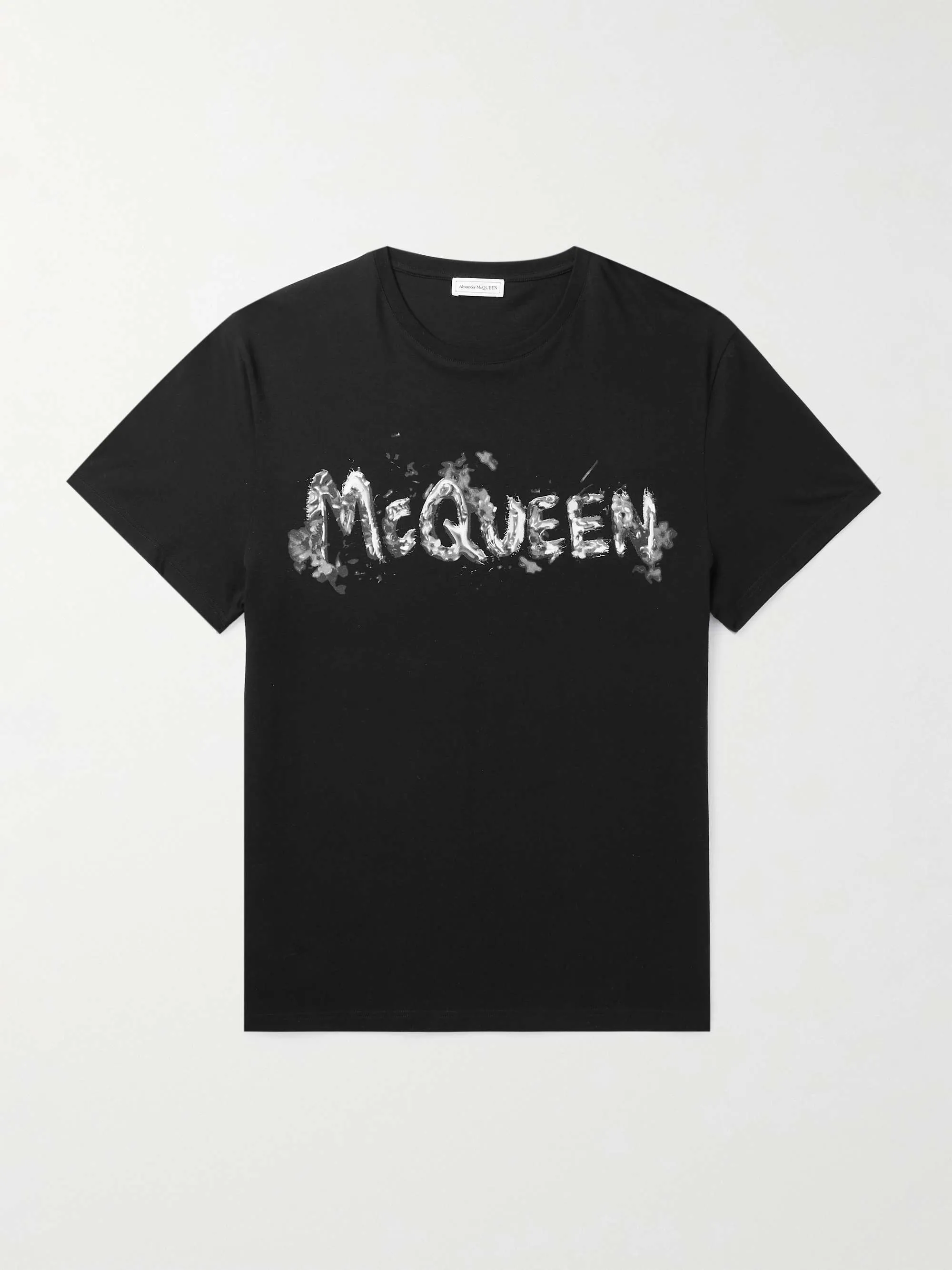 Alexander McQueen cotton logo t-shirts- short sleeves