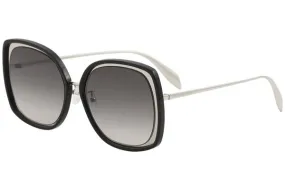 Alexander McQueen Edge AM0151S AM/0151/S 004 Ruthenium Sunglasses 57mm