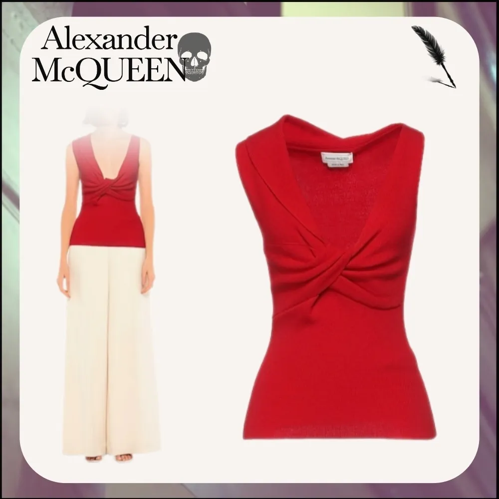 Alexander McQueen wool sleeveless tanks camisoles