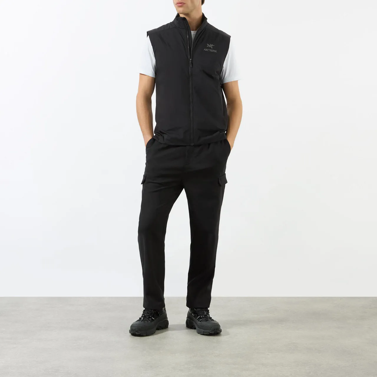 ARCTERYX Atom Zip-Through Logo Gilet - Black