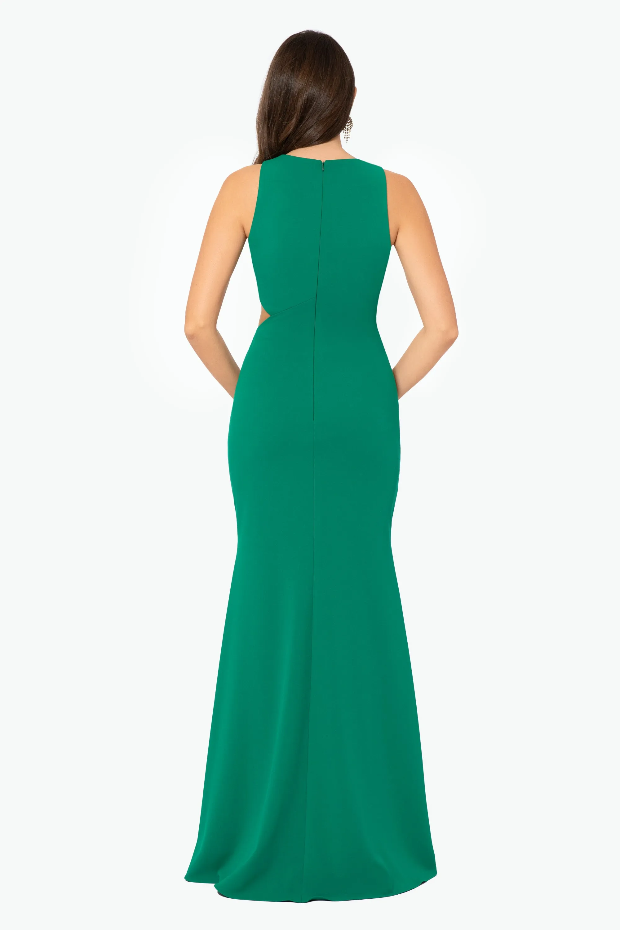 Ariana Long Dress, Scuba Crepe Material, Cut Out Design