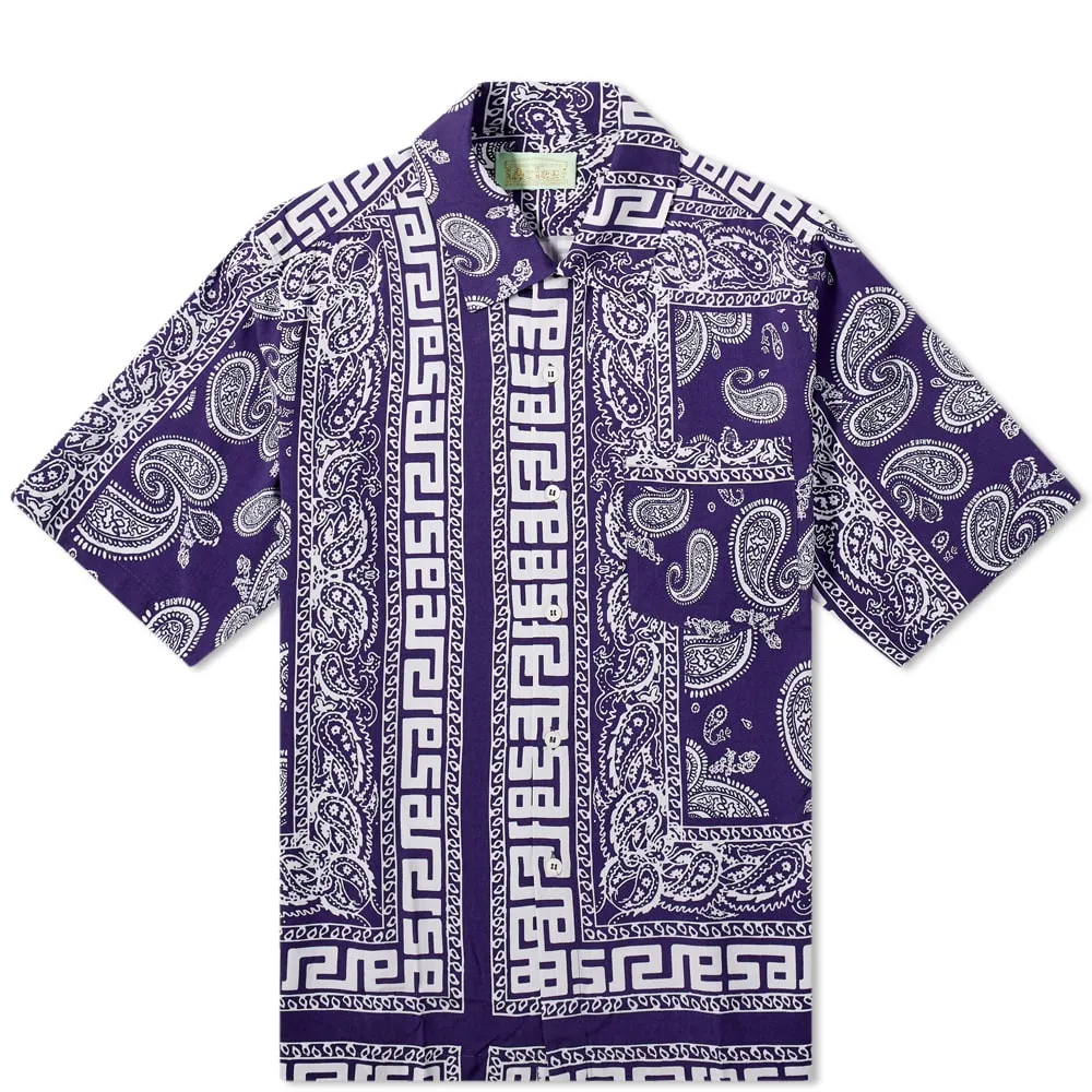 Aries Bandana Print Hawaiian ShirtNavy