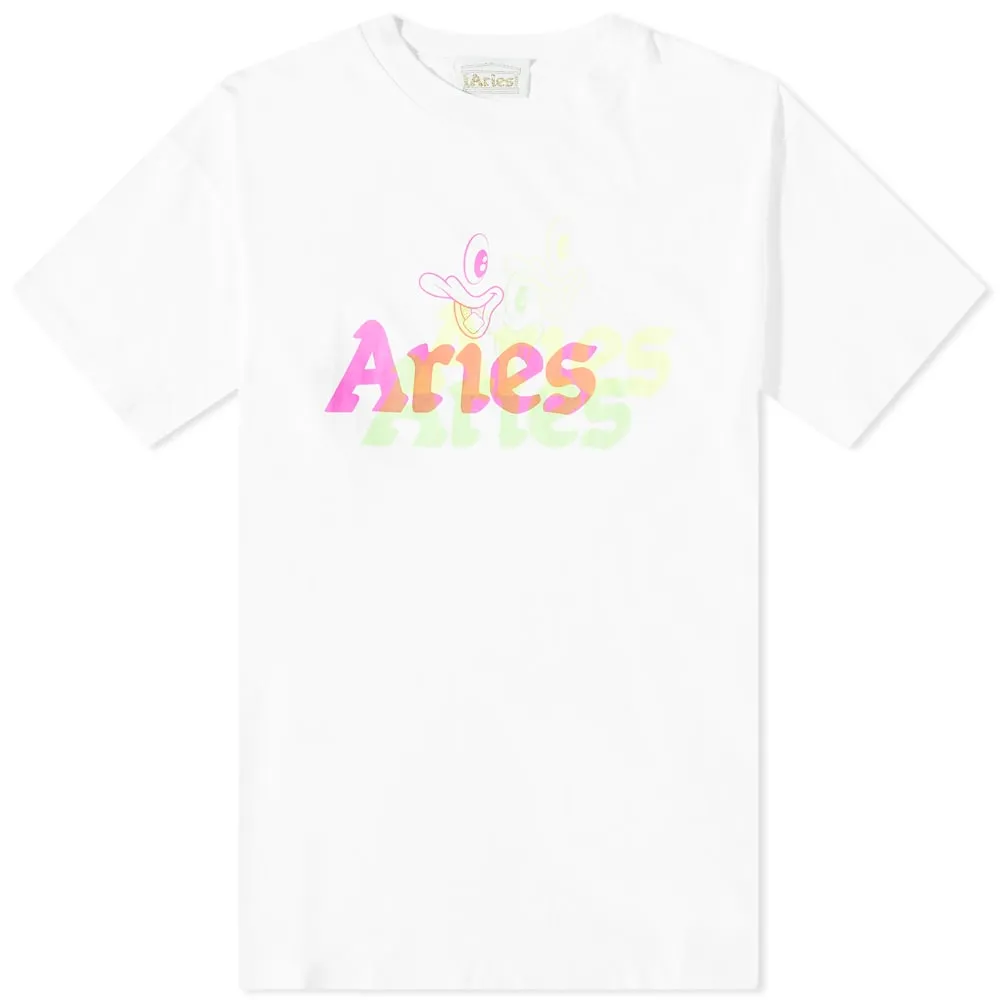 Aries Trippy Aye Duck T-ShirtWhite