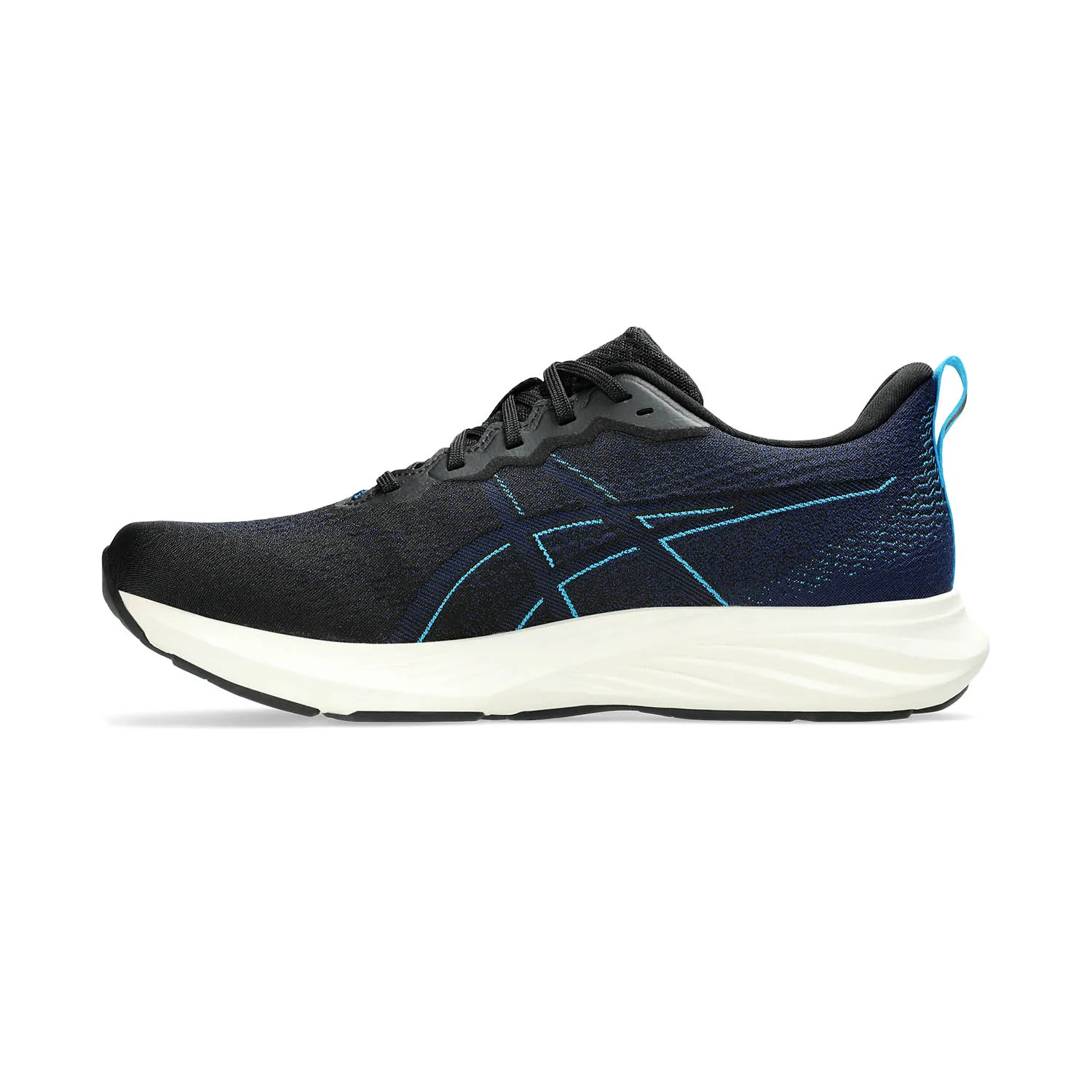 Asics Dynablast 4 Black Blue Expanse running shoes.