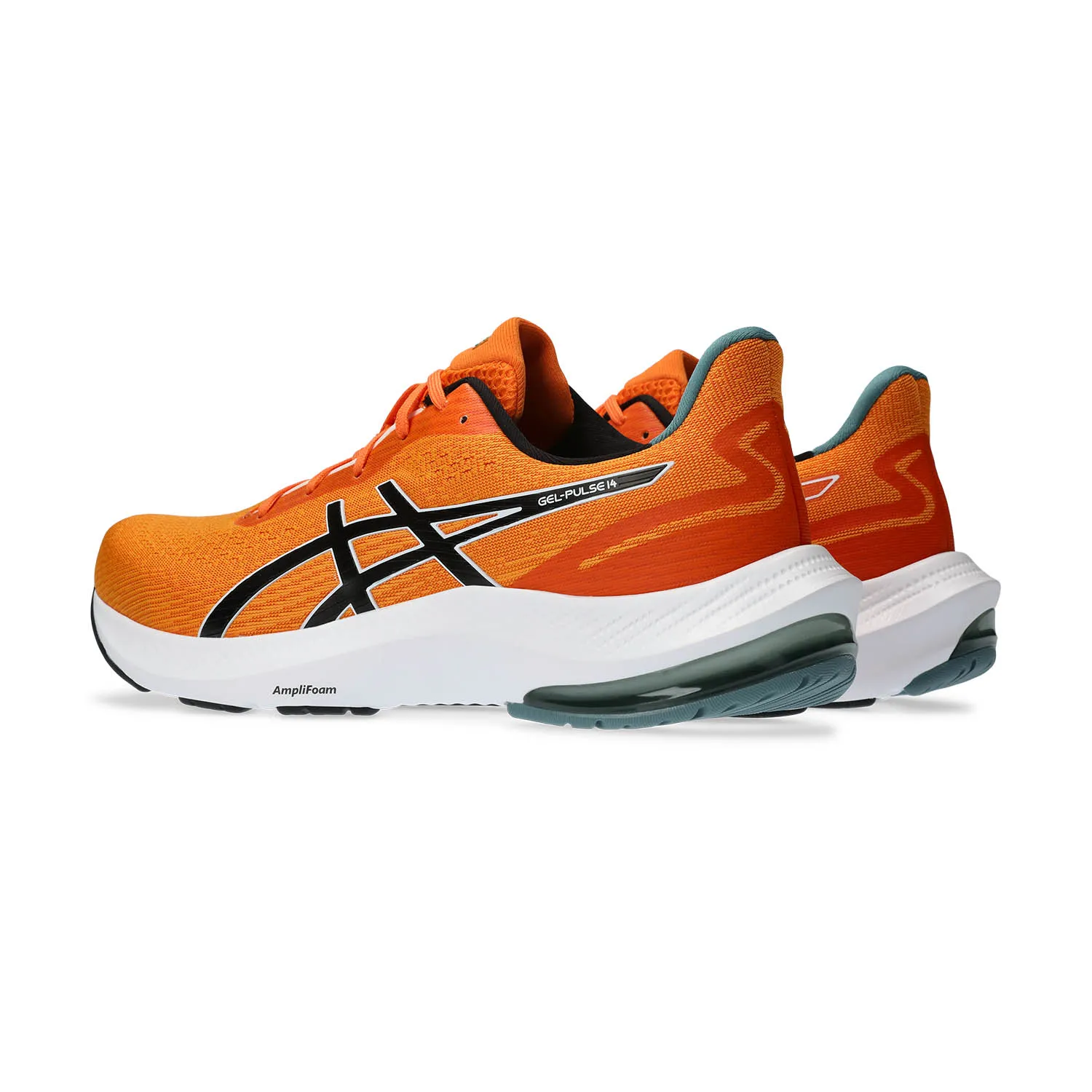 Asics Gel Pulse 14 Bright Orange Black camera-description