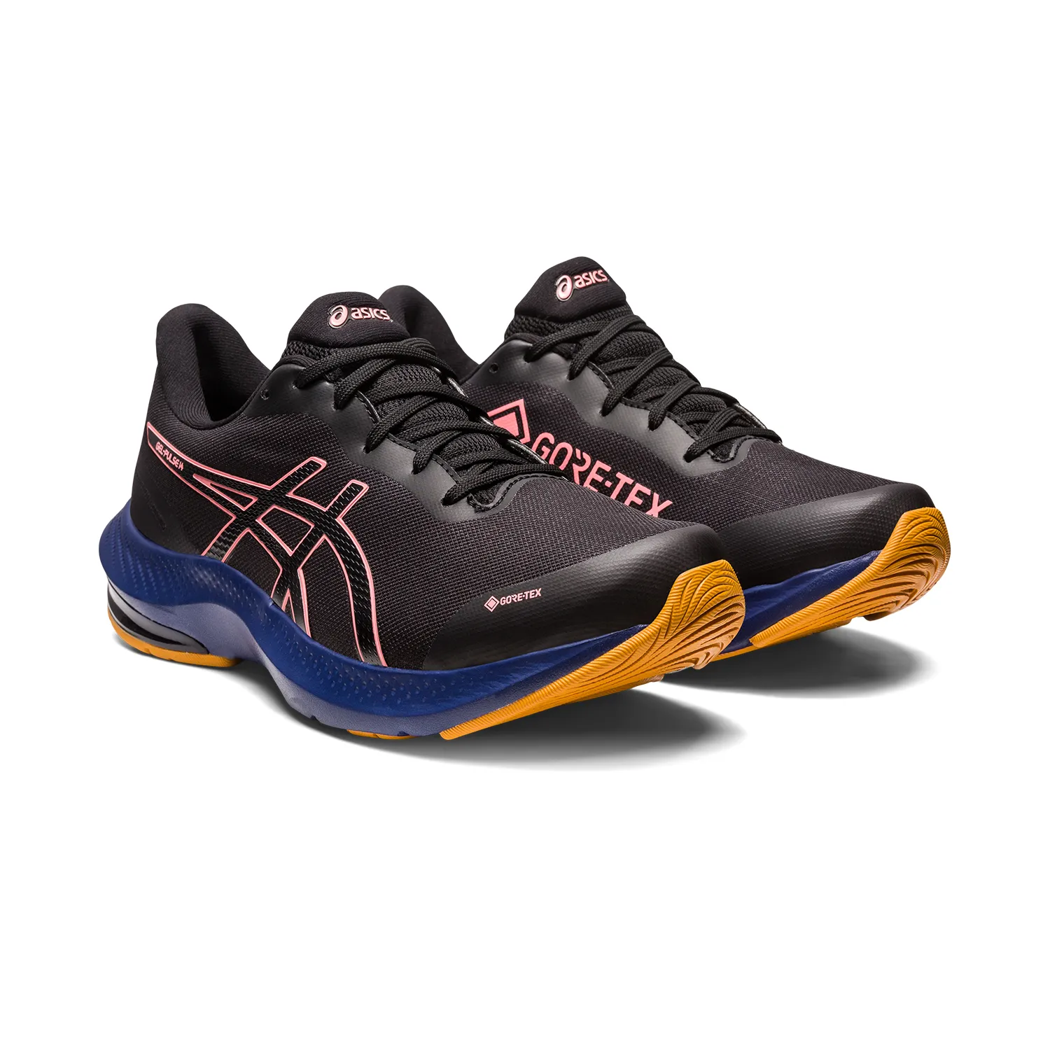 Asics Gel Pulse 14 GTX Black Papaya running shoes.