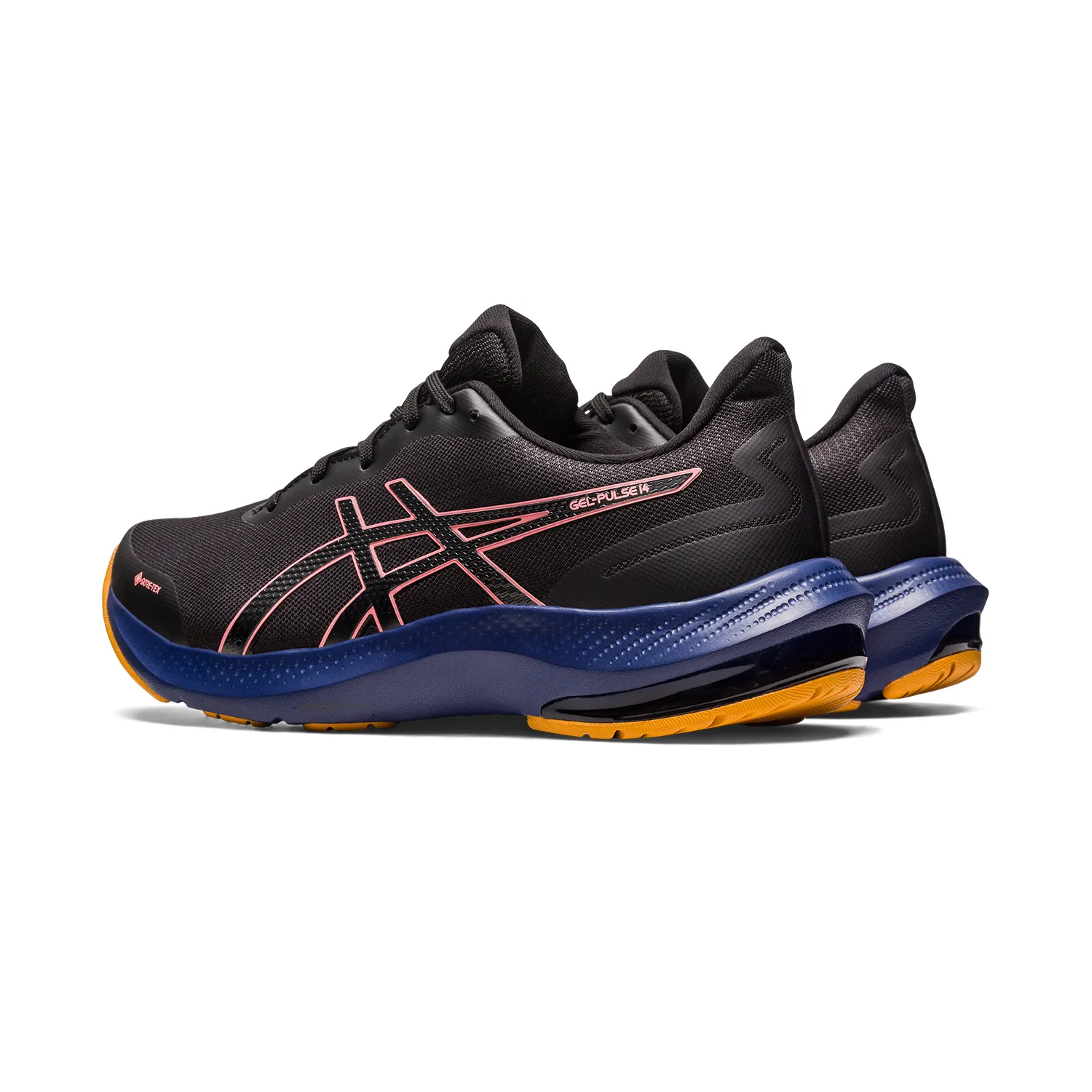 Asics Gel Pulse 14 GTX Black Papaya running shoes.