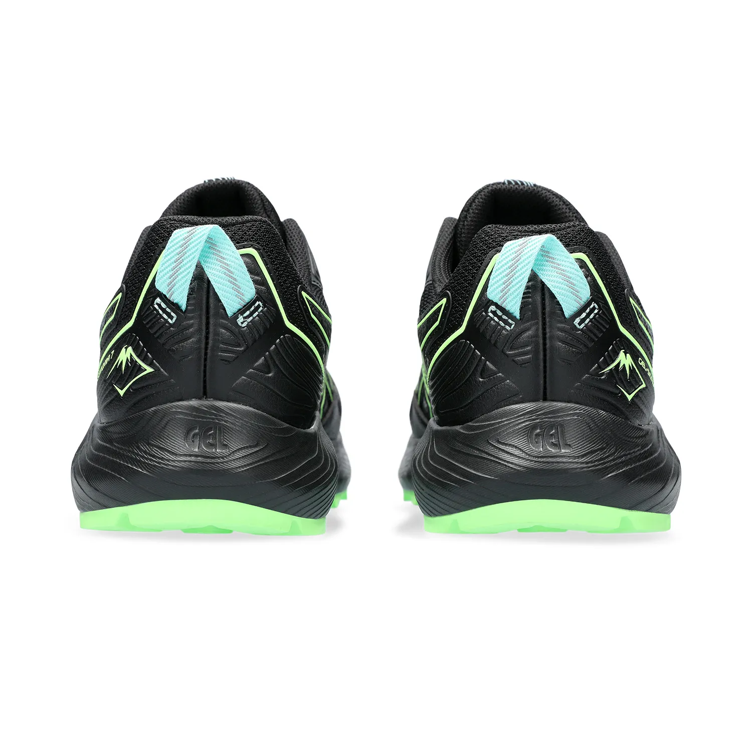 Asics Gel Sonoma 7 Black Illuminate Green running shoes.