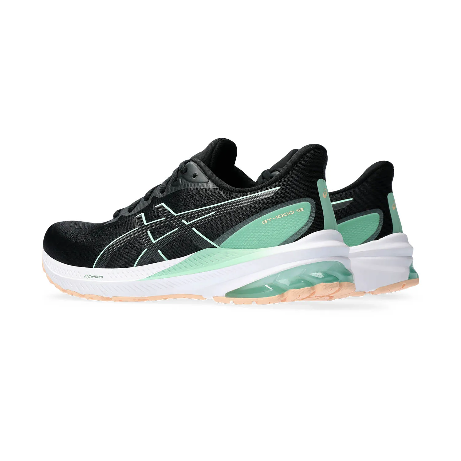 Asics GT 1000 12 Black Mint Tint running shoes