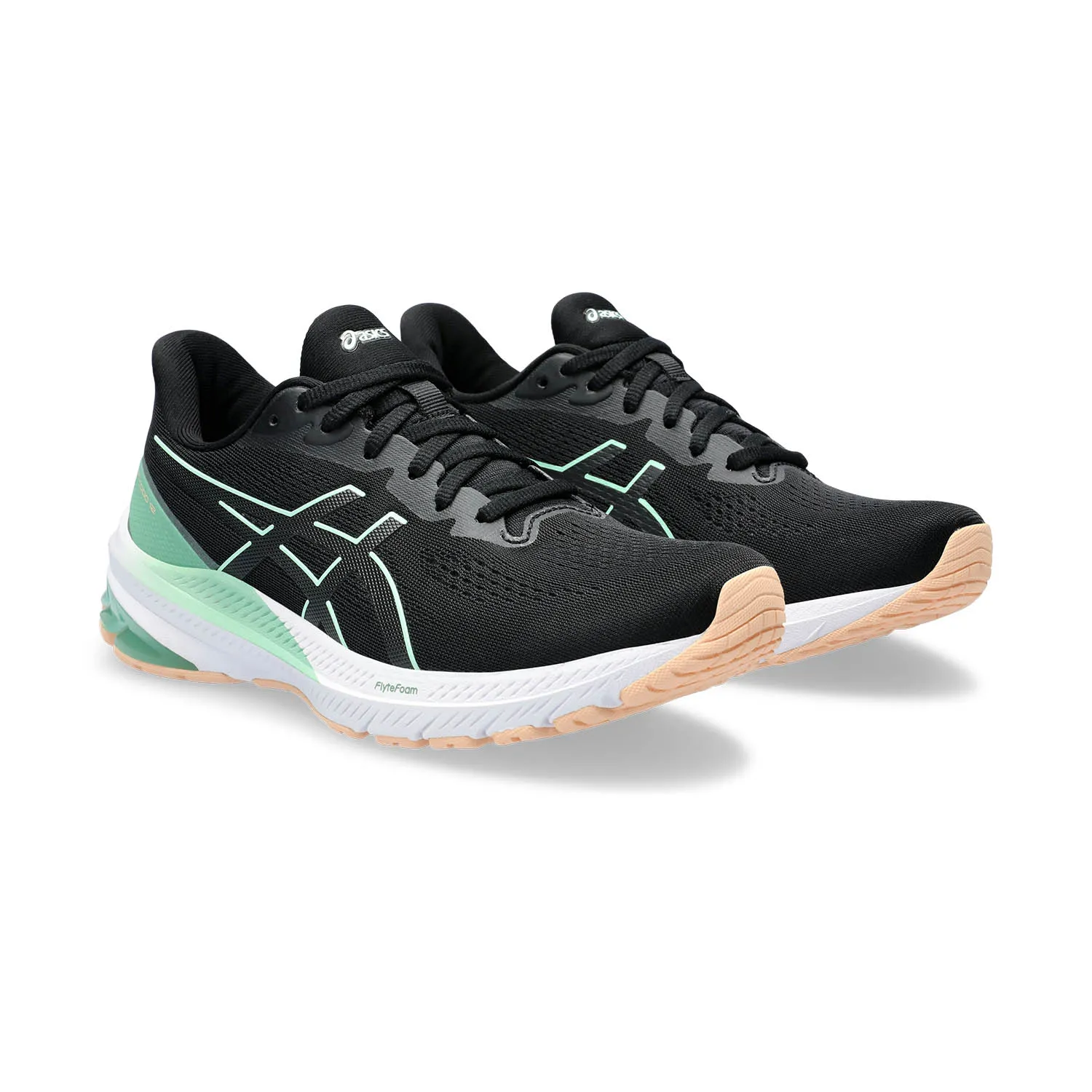 Asics GT 1000 12 Black Mint Tint running shoes