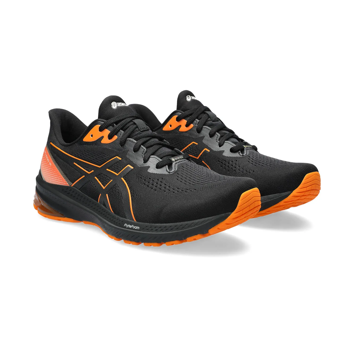 Asics GT 1000 12 GTX Black Bright Orange Running Shoes