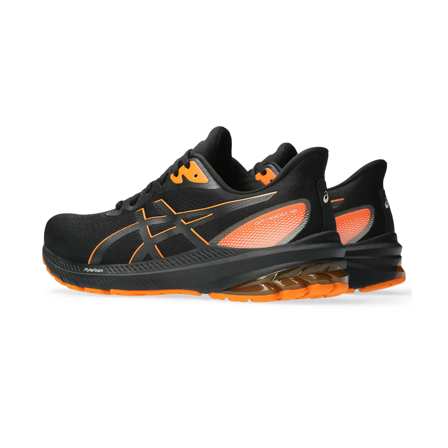 Asics GT 1000 12 GTX Black Bright Orange Running Shoes