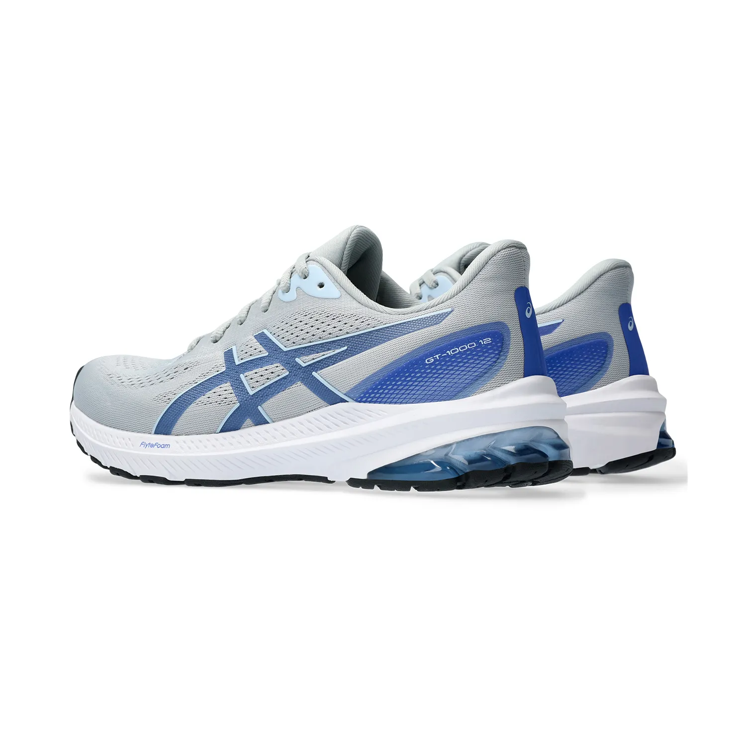 Asics GT 1000 12 Piedmont Grey/Light Blue running shoes.