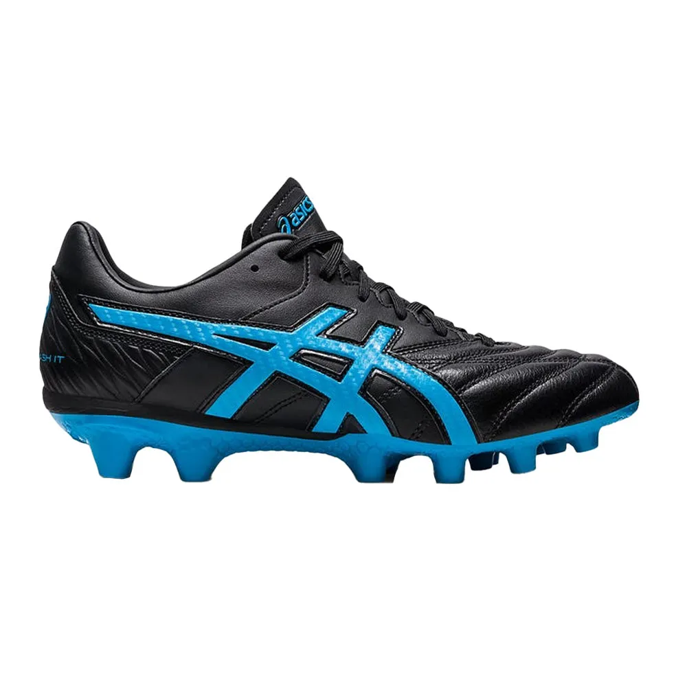 Asics Lethal Flash IT 2 FG Football Boots - Black/Blue - Buy Now.