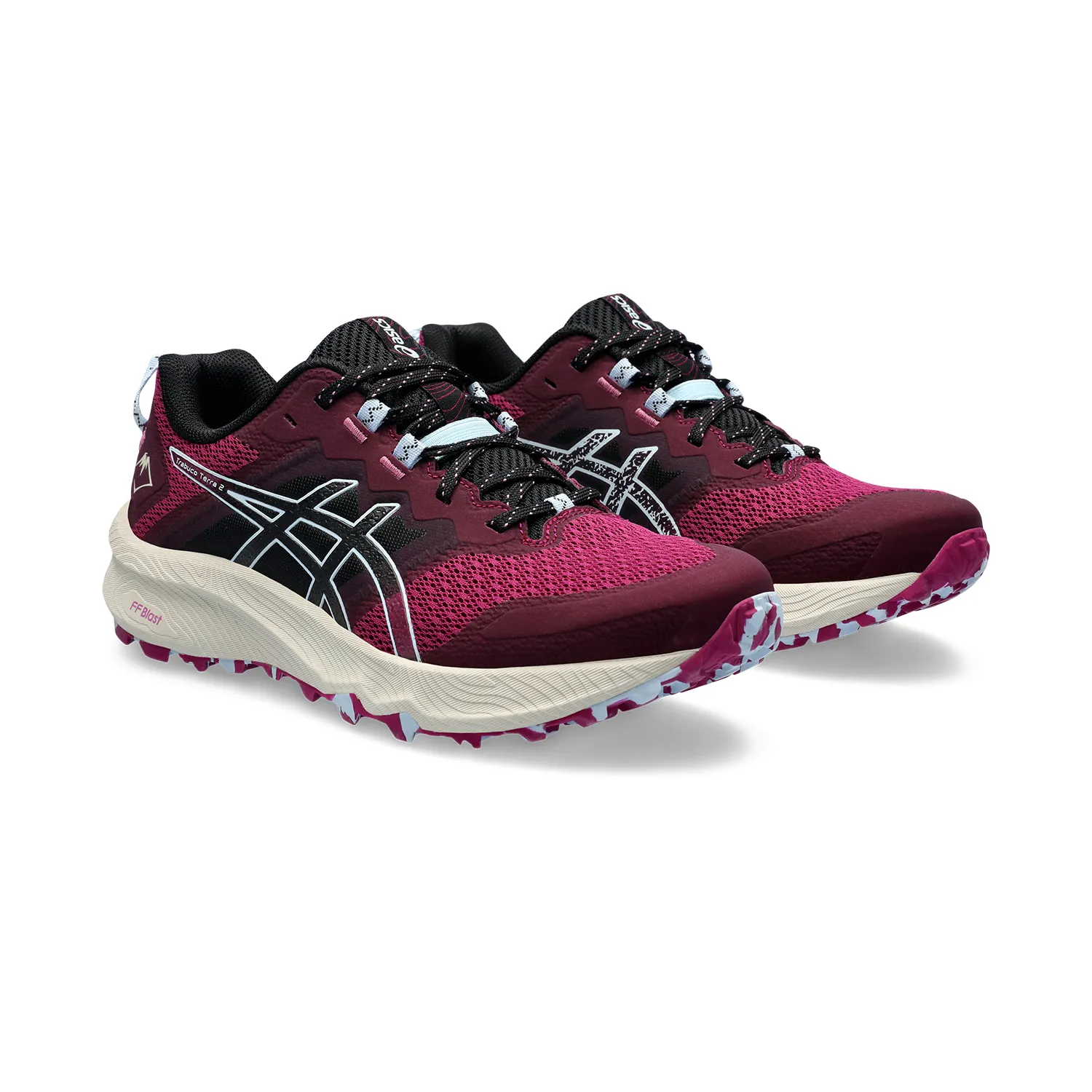 Asics Trabuco Terra 2 Blackberry/Light Blue trail running shoes