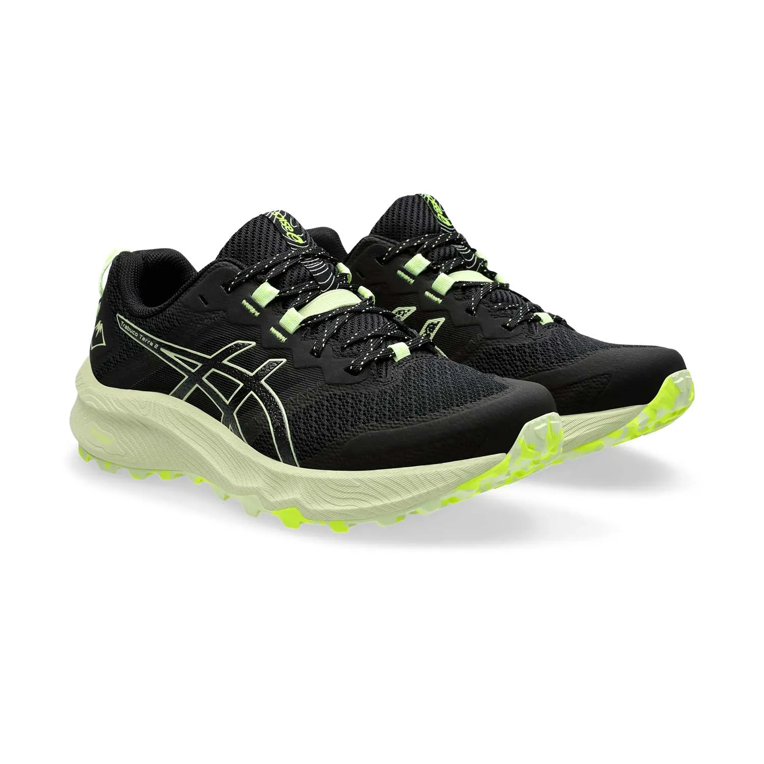 Asics Trabuco Terra 2 Black/Cool Matcha trail running shoes