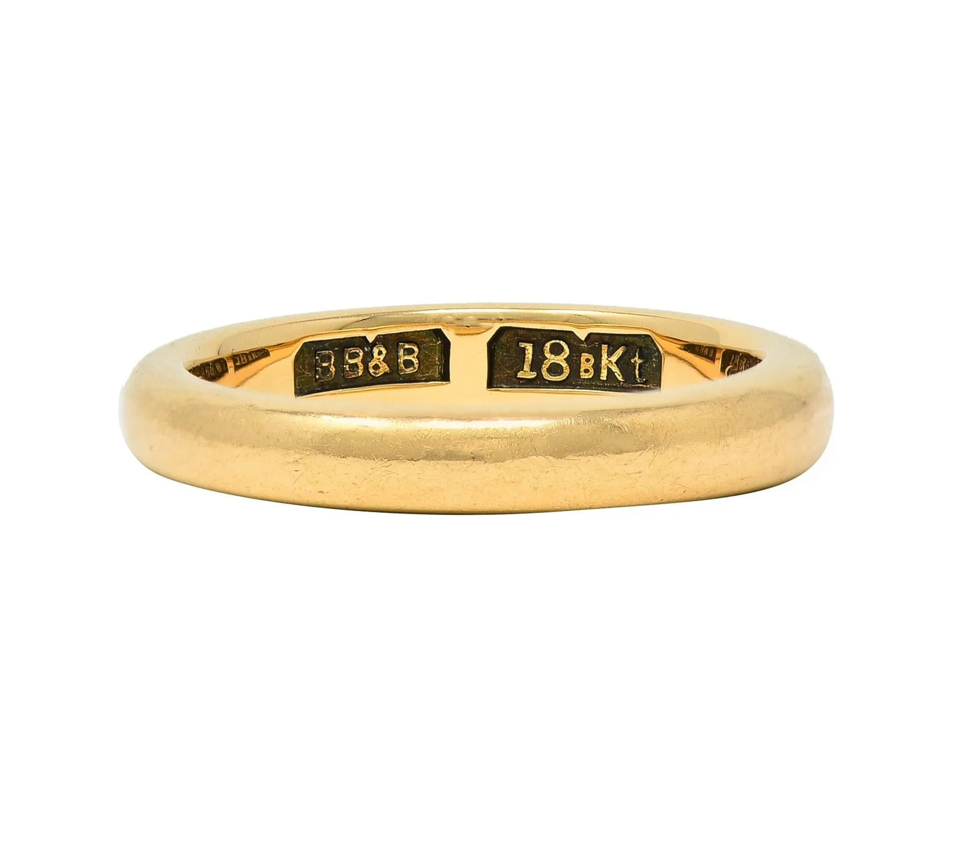 Bailey Banks & Biddle 18K Yellow Gold Vintage Wedding Band - 1915