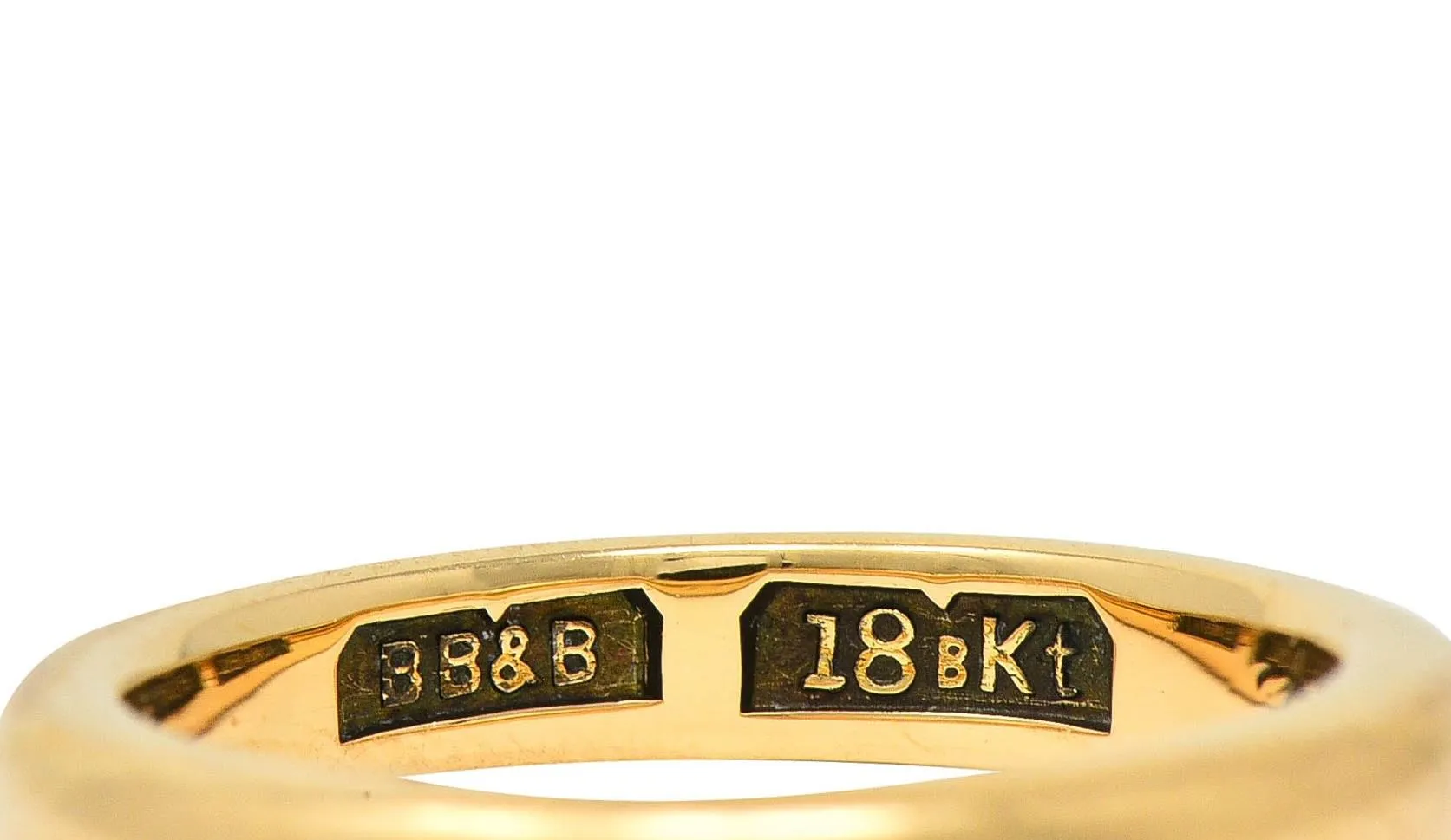 Bailey Banks & Biddle 18K Yellow Gold Vintage Wedding Band - 1915