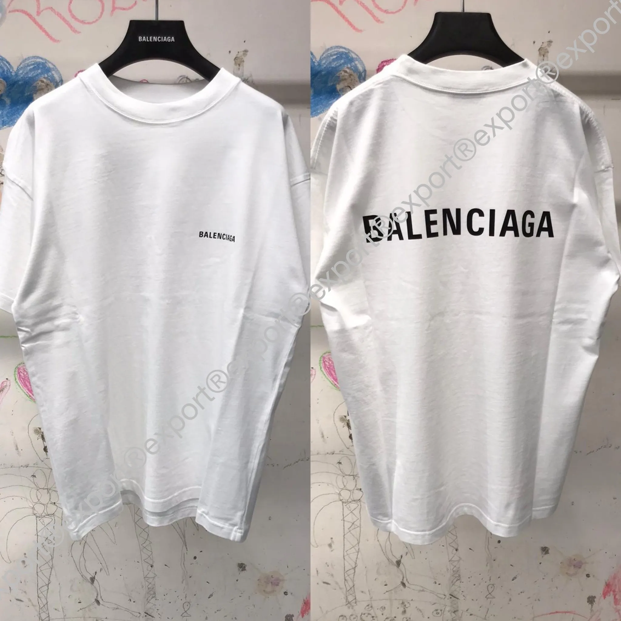 BALENCIAGA  |BALENCIAGA Men's Back Logo T-shirt