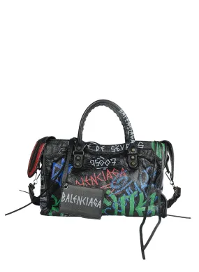 Balenciaga Borsa City Graffiti nera