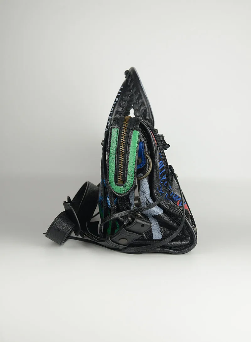 Balenciaga Borsa City Graffiti nera