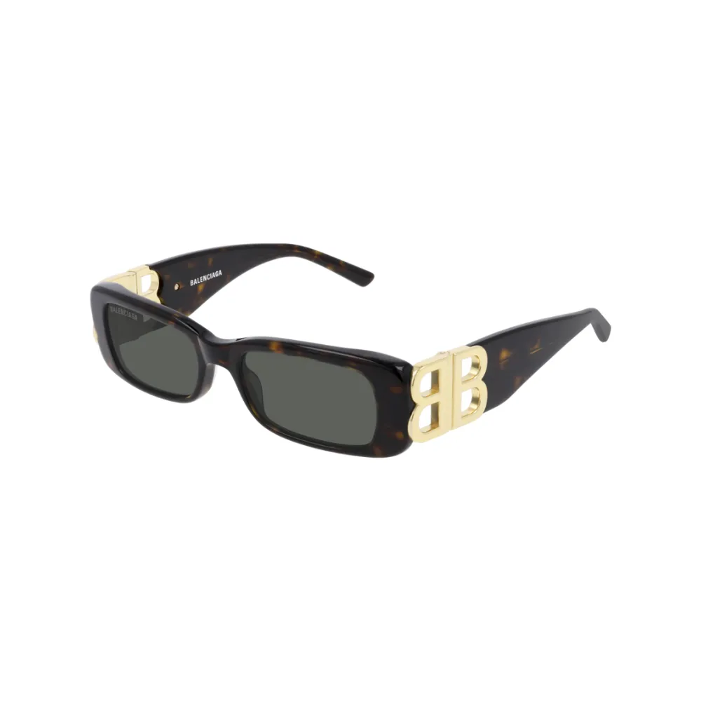 Balenciaga Sunglass Woman Havana Gold Green BB0096S-002