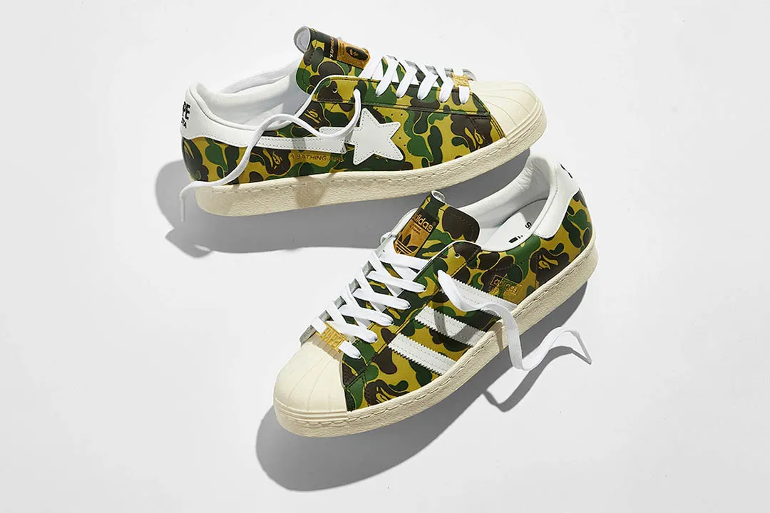 BAPE & adidas Reveal A “Green Camo” Superstar Collaboration