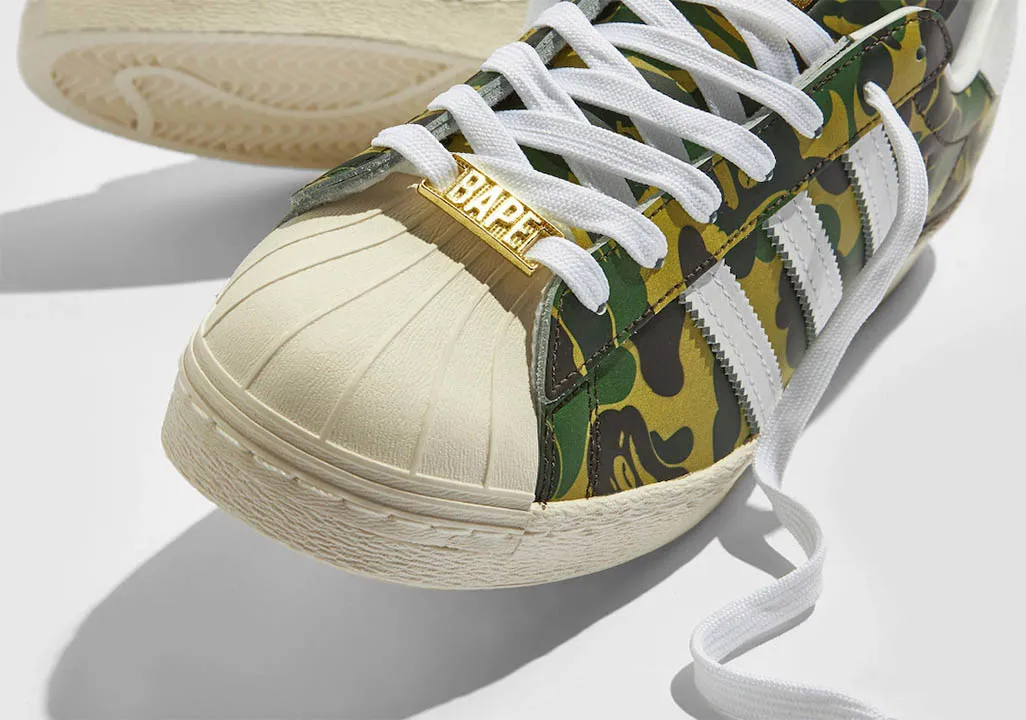 BAPE & adidas Reveal A “Green Camo” Superstar Collaboration