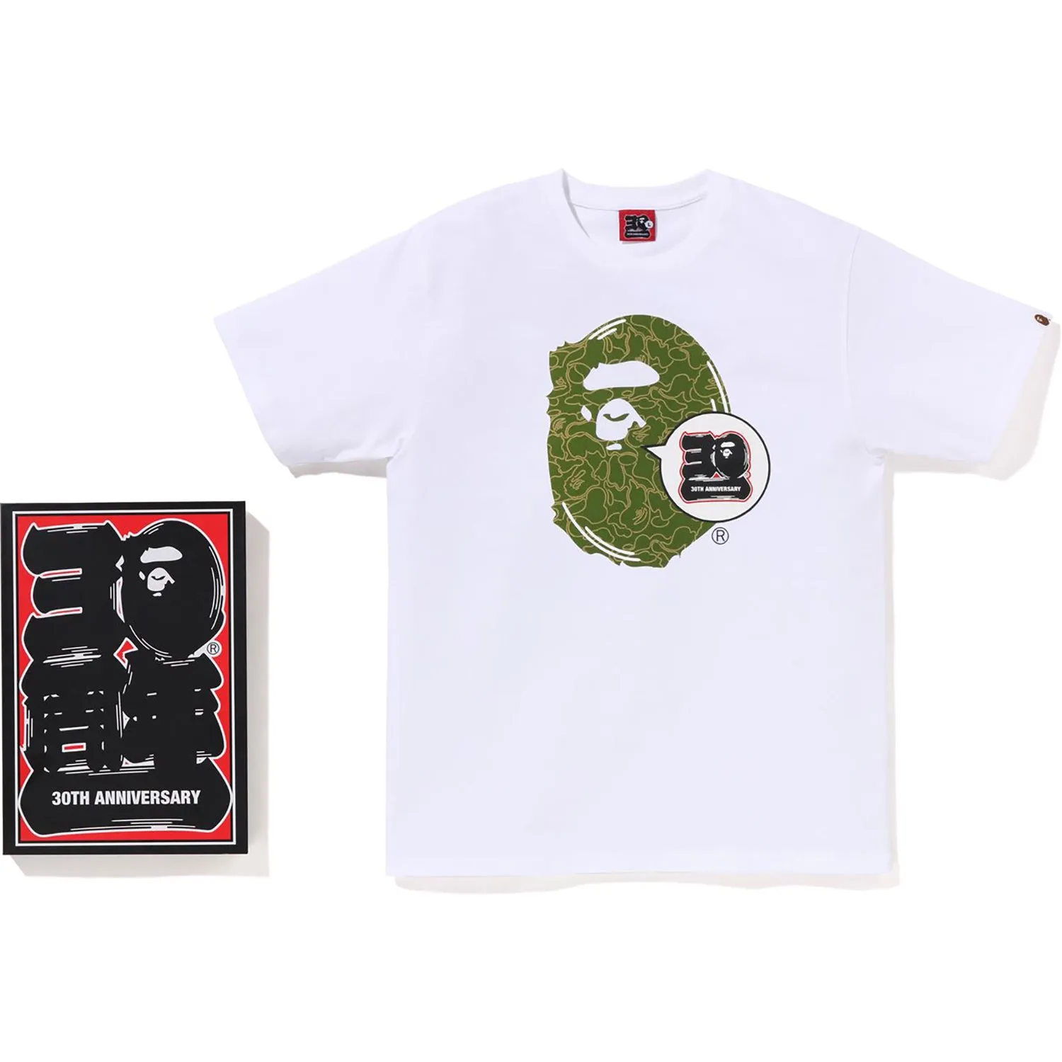 BAPE 30TH ANNIV. APE HEAD TEE MENS