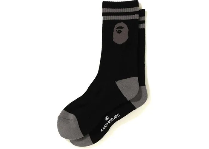 BAPE APE HEAD Socks - Black - Shop Now