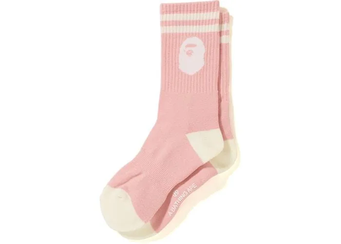 BAPE APE HEAD SOCKS - Pink