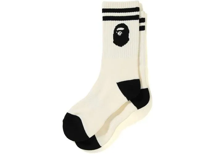 Bape Ape Head White Socks