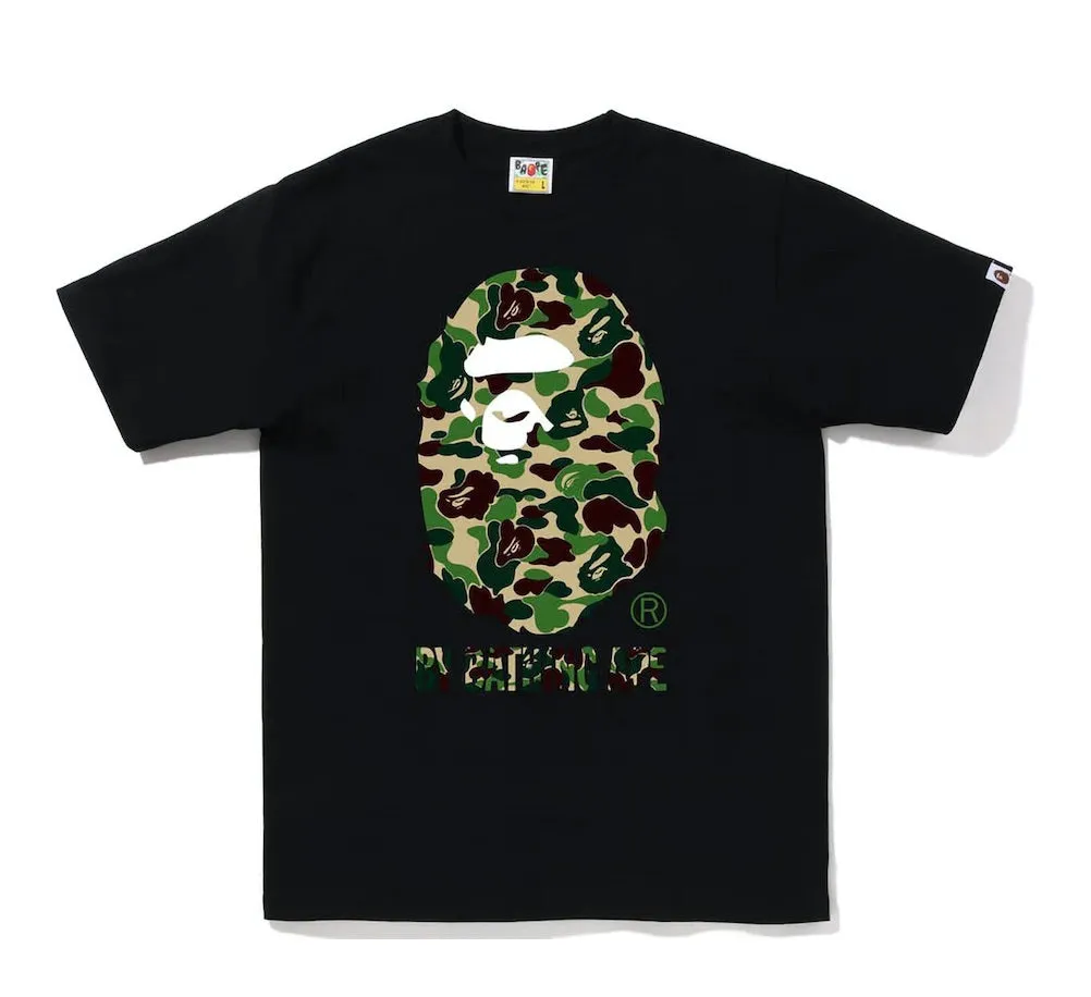 BAPE BIG APE HEAD BLACK/GREEN TEE (WITH TEXT)