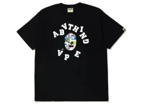 Bape Black Multi Camo College T-Shirt.