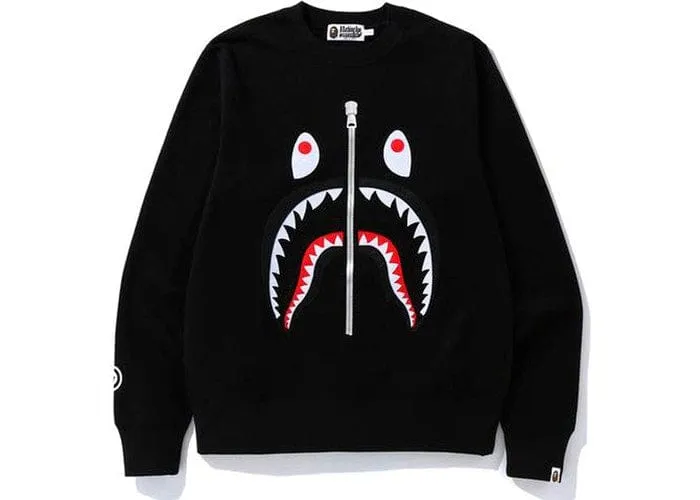 BAPE Black Shark Crewneck - Felt Material